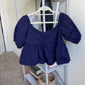 FREE PEOPLE Puff Sleeve Blouse